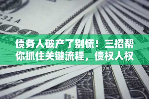 武汉债务人破产了别慌！三招帮你抓住关键流程，债权人权益不再缩水